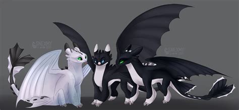 Night Lights Children of Toothless Adults - Httyd by SnexMy on ...