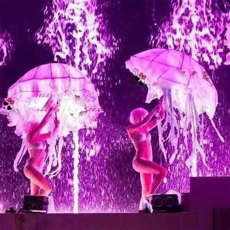 LED Jellyfish Umbrella - Pink / Lavender or White - Perfect For Stage Performances, Nightclubs ...