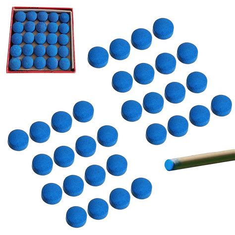 Buy Cue Tips,50pcs Snooker Chalk,Blue Diamond Cue Tipsleather Pool Cue ...