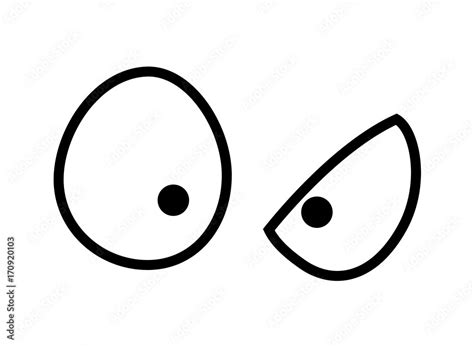 Angry Monster Cartoon Eyes Stock Vector | Adobe Stock