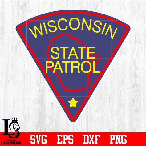 Badge Police Wisconsin state patrol svg eps dxf png file, di - Inspire ...