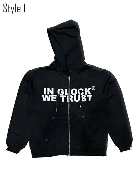 In Glock We Trust Hoodie Black - Jackets Junction