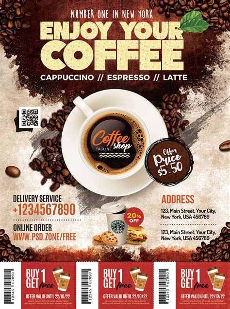 Coffee-Shop-Flyer-Template-PSD-Preview - PSD Zone