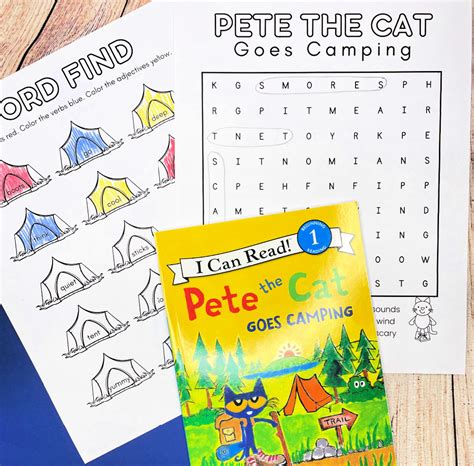 Pete the Cat Goes Camping Activities for Kids