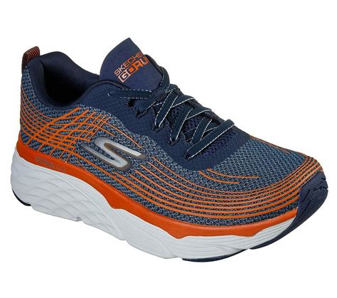 Skechers Navy Orange Shoes Men Max Cushion Elite Go Run Walk Sport Comfort 54430 - Athletic