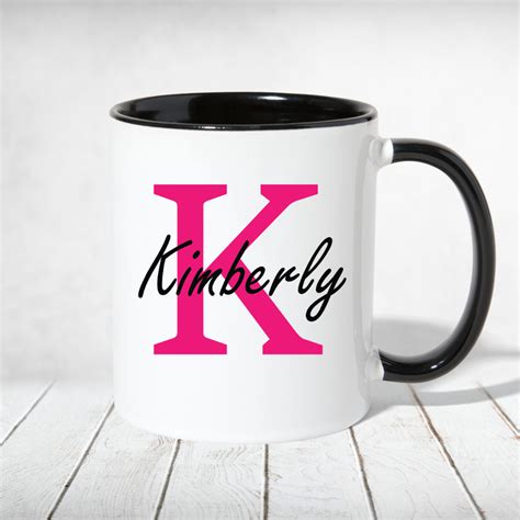 Monogram Mugs Initials Personalized Name With Initial Mugs - Etsy