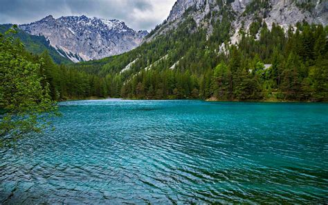 nature, Landscape, Summer, Lake, Forest, Mountain, Alps, Austria, Water, Trees, Turquoise, Green