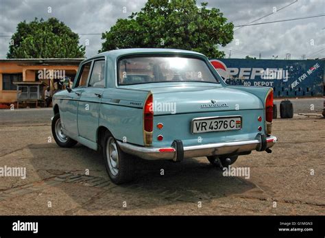 Old car 1960`s build, but great maintained French Peugeot car, in its ...