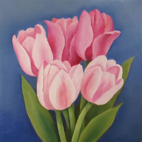 Nel's Everyday Painting: Soft Pink Tulips - SOLD