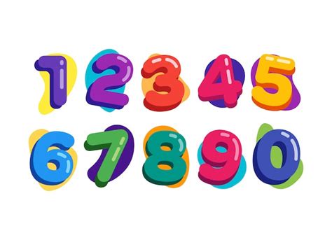 Premium Vector | Colorful baloon kids numbers