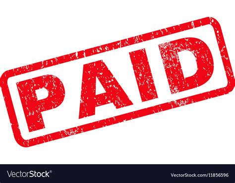 Paid Rubber Stamp Royalty Free Vector Image - VectorStock