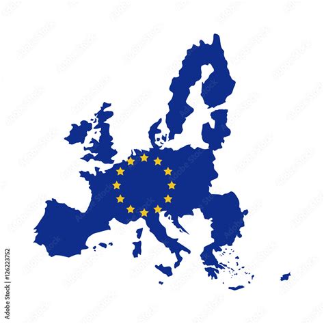 European union map icon. Europe eu country national and politics theme. Isolated design. Vector ...