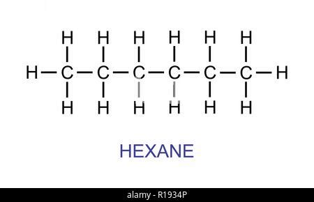 Hexane molecule Stock Photo: 55430272 - Alamy