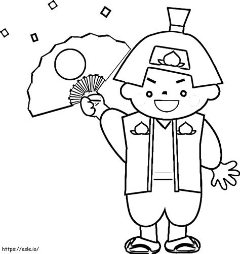 Momotaro 4 coloring page