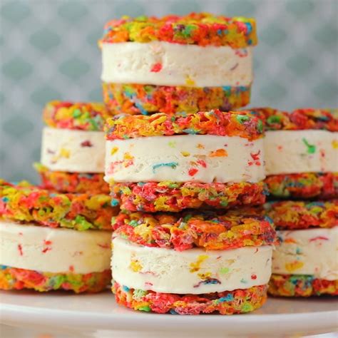 Rainbow Ice Cream Sandwich Recipe by Tasty