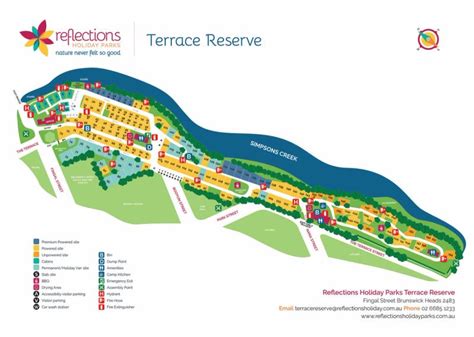 Terrace Reserve Holiday Park Map - Reflections Holiday Park