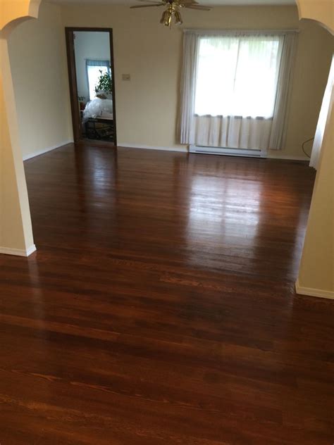 Finished our original hardwood with an epoxy clear coat! Hardwood ...