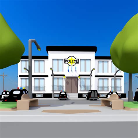 3dsmax cartoon police station car