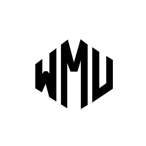 WMU letter logo design with polygon shape. WMU polygon and cube shape logo design. WMU hexagon ...