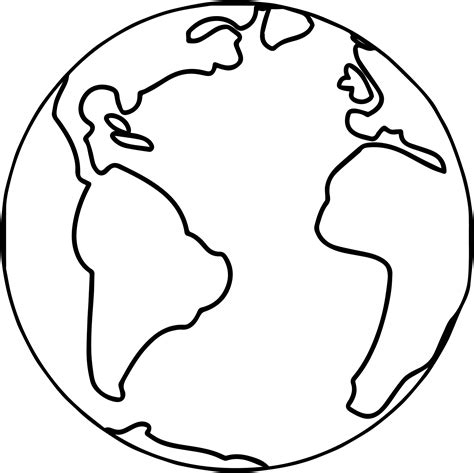 Earth Globe World Coloring Page | Wecoloringpage.com