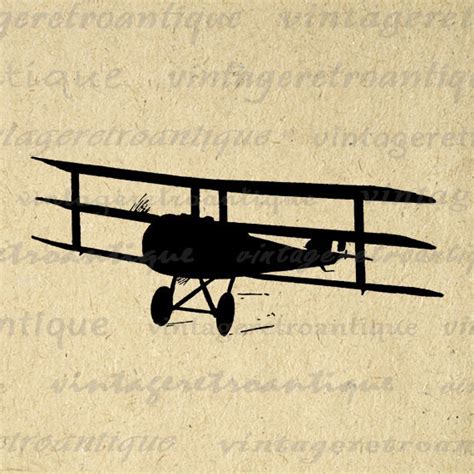 Items similar to Digital Image Antique Airplane Silhouette Download ...