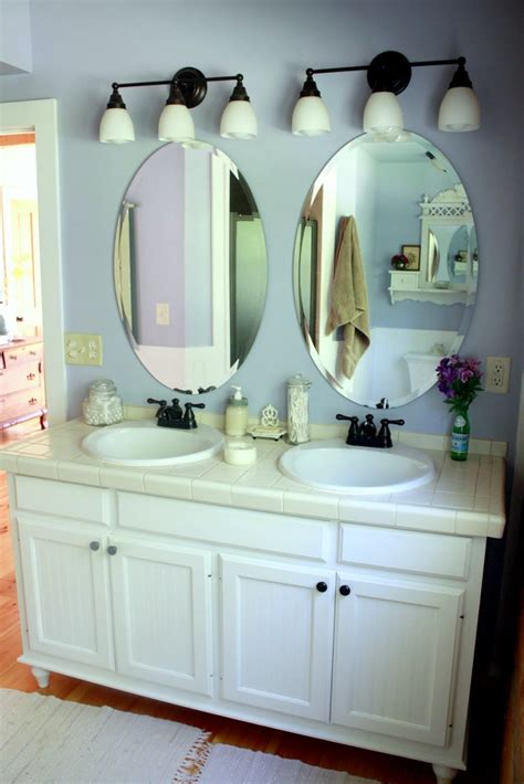 Black Oval Farmhouse Bathroom Mirror