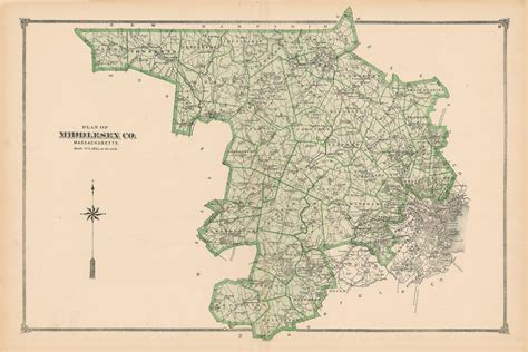 WAYLAND Massachusetts 1875 Map Replica or Genuine ORIGINAL - Etsy