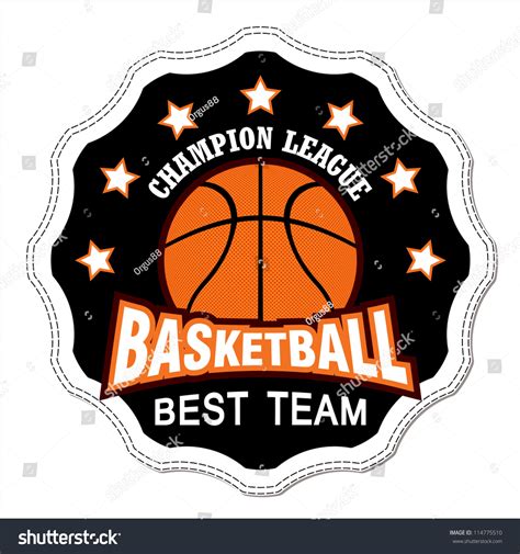 Vector Basketball Badge Vector Basketball Labels Stock Vector 114775510 ...