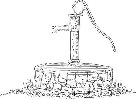 Old Water Well Drawing Illustrations, Royalty-Free Vector Graphics ...