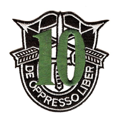 10th Special Forces Group Crest Green 10 Patch 10th Special Forces ...