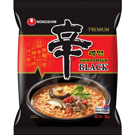 Nong Shim Shin Ramyun Instant Noodle Black 130g | Woolworths