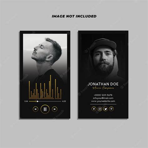 Premium PSD | Music studio business card design template psd