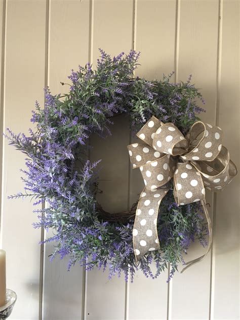 Lavender wreath | Lavender wreath, Christmas wreaths, Flower designs