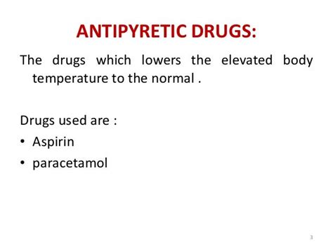 Screening of antipyretic drugs