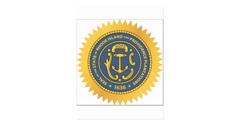 Rhode Island State Seal Postcard | Zazzle