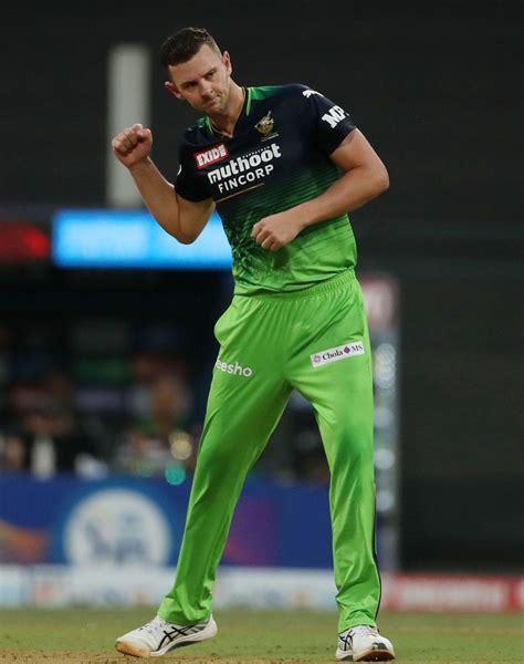 Josh Hazlewood picked up two wickets in two balls in the 16th over ...