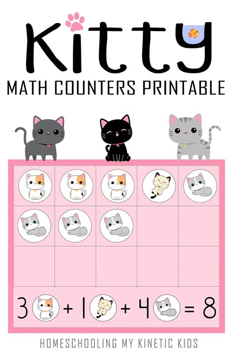 Kitty Math Counters for Addition and Subtraction