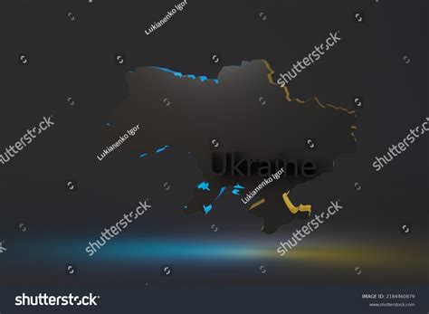 Outline Maps Ukraine Map Territory Ukraine Stock Illustration ...