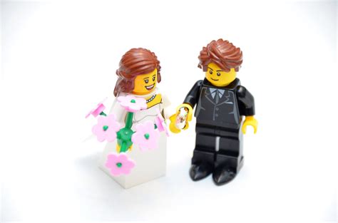 Custom Lego Minifigure Bridal Couple ~ Wedding Lego ~ Bride & Groom Custom Lego ~ Lego Wedding ...