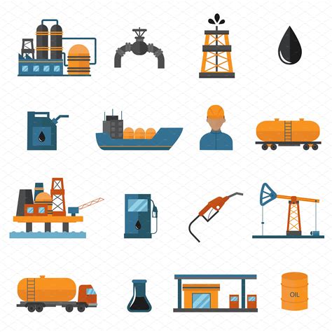 World oil gas production vector | Illustrator Graphics ~ Creative Market