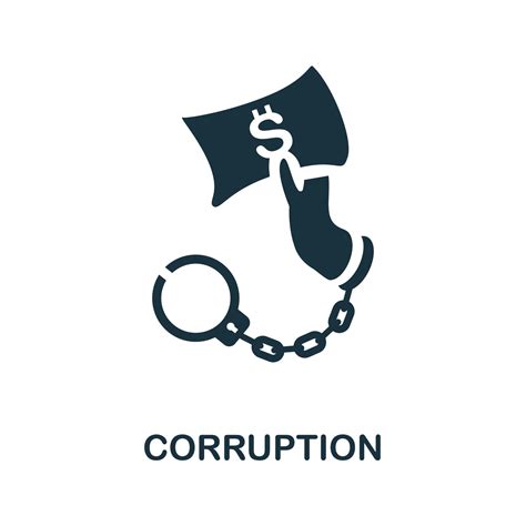 Corruption icon. Simple element from management collection. Creative ...