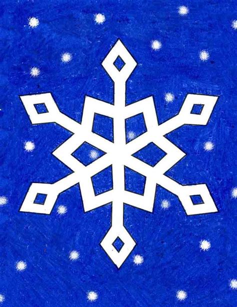 Easy How to Draw a Snowflake Tutorial and Coloring Page