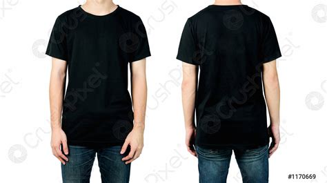 Blank T Shirt On Black Model