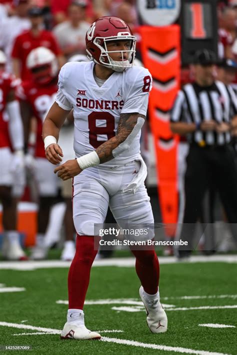 Quarterback Dillon Gabriel of the Oklahoma Sooners passes against the ...