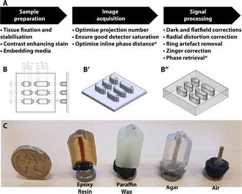 Synchrotron tomography optimisation and sample mounting. (A ...