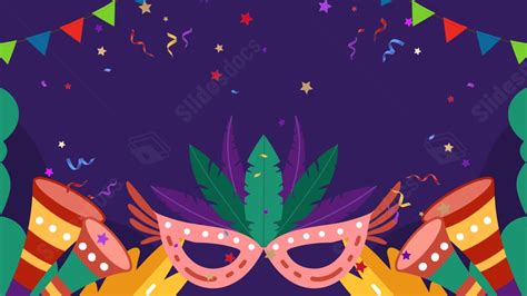 Best Carnival Masquerade Mask Powerpoint Background For Presentation - Slidesdocs.com