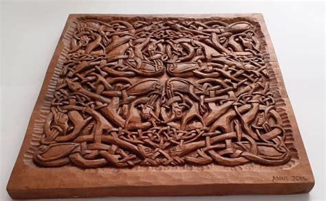 Celtic Birds Wood Carving, Handmade Woodcarving, 13,7 X 13,7 In. - Etsy