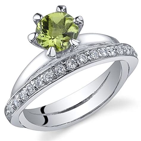 Peridot Silver Rings