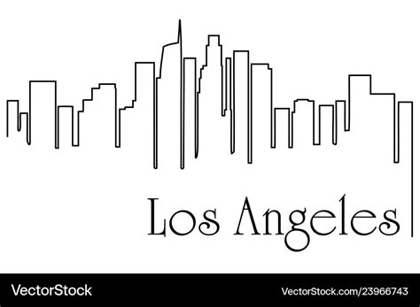 how to draw los angeles skyline - happybirthdayotl