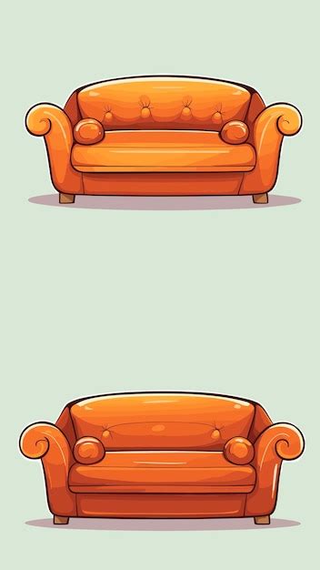 Premium Vector | Sofa drawing cartoon artwork vector